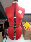A Super fit adjustable mannequin torso