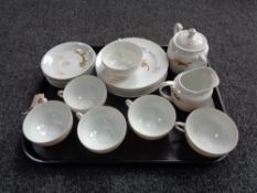 A Japanese eggshell tea service