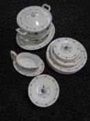 Twenty nine pieces of floral patterned bone china dinner ware