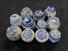 A tray of eleven Ringtons caddies