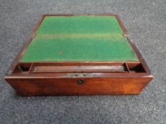 A Victorian mahogany writing slope