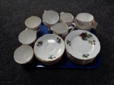 A tray of thirty one pieces of Staffordshire Gladstone tea china