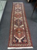 A fringed Persian runner