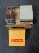 A quantity of slide projectors,