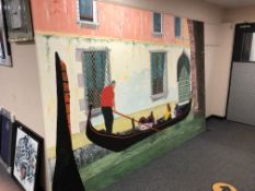 Gareth Thomas : Gondola Scene in Venice, oil on canvas, signed with initials, dated '07,