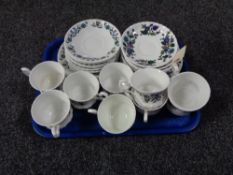 A tray of two part Mayfair china tea services