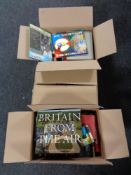 Eight boxes of hardbacked and paperbacked books, novels,