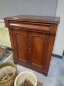 A Victorian mahogany side cabinet CONDITION REPORT: 91cm wide by 53cm deep by 113cm