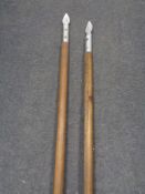 Two reenactment spears