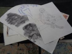 Three artist's folios