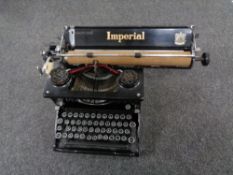 A vintage imperial typewriter