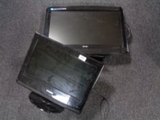 A Technica 15 inch lcd tv/dvd (no lead) together with a Bush 22 inch lcd tv/dvd with lead