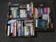 Three boxes of books - novels,