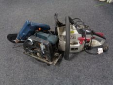 A box of Spear & Jackson petrol chain saw,