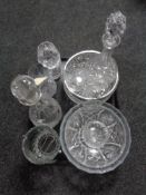 A tray of glass, water jug,