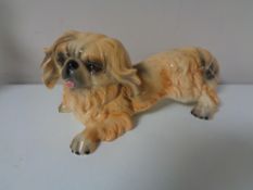 A Geobel figure a Pekingese dog