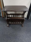 An oak magazine rack