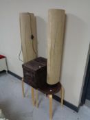 Two graduated storage boxes,