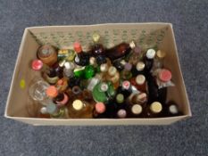 A box of a quantity of alcohol miniatures