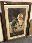 A Pears print depicting the fisherman's wooing