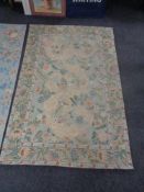 A Kashmir chain stitch floral rug