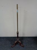 A Victorian mahogany pole screen base