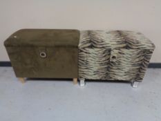 Two contemporary storage boxes