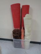 Three contemporary rugs and two runners