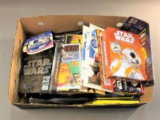 A collection of Star Wars collector's items and accessories : Star Wars The Force Awakens make your