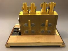 A scratch built model engine on plinth, height 39cm.