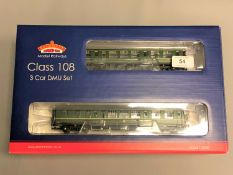 Bachmann - 32-913 Class 108 Three Car DMU BR Green Speed Whiskers, boxed.