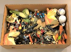 A large quantity of unboxed Star Wars action figures, Star Wars blaster etc.