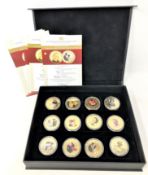 The London Mint Office - Twelve 1952-2012 Diamond Jubilee Photographic proof coin collection,