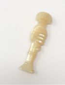 A Victorian mother of pearl seal, length 74 mm.