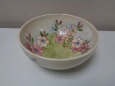 A Moorcroft spring blossom bowl, width 16 cm.