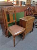 A carved oak occasional chair,