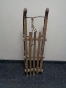 A vintage wooden sledge