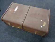 An early twentieth century bentwood shipping trunk