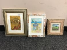 A colour print depicting The Golden Temple Amnstar,