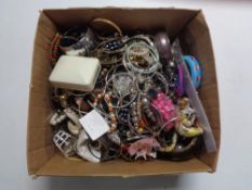 A box of costume jewellery