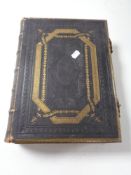 A 19th century leather bound family bible.