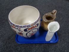 A tray of Doulton hunting scene jug,