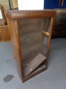 A set of mahogany and pine open shelves