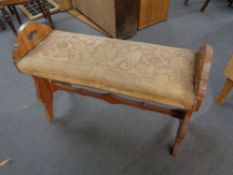 A 20th century tapestry organ stool