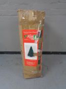 A boxed Christmas tree