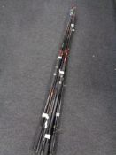 A bundle of sea fishing rods