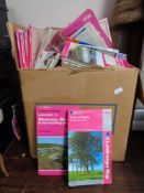 A box of Ordinance survey maps