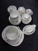 Seventy five pieces of Coalport Caughley Sprays tea and dinner china