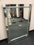 A contemporary all glass mirror,