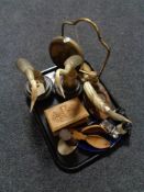 A tray of opera glasses, car ash tray,